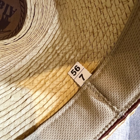 Alamo Hats Western Cowboy Tan Iron Weave Straw Hat - Picture 3 of 8